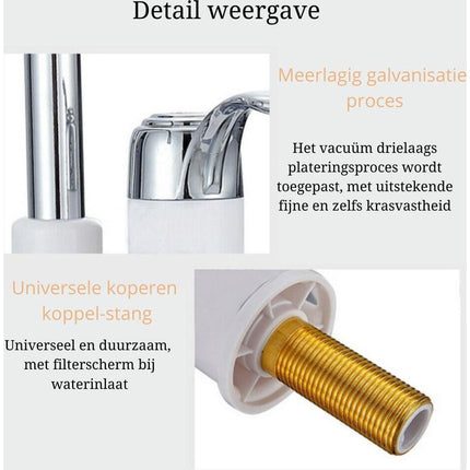 Elektrisch Verwarmde Kraan - Elektrisch Instant kraan tot 60 °C - LCD Digitaal - Niet Kokend Water