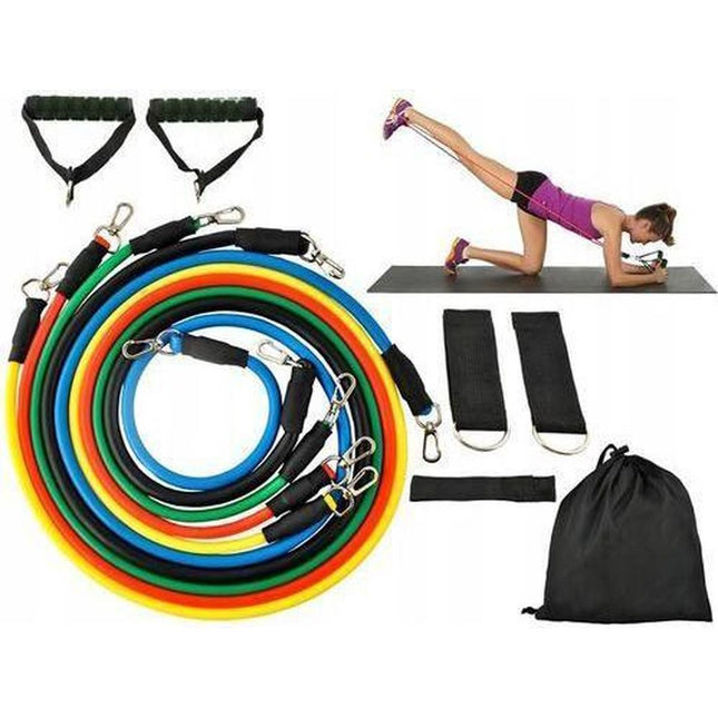 Iso Trade Weerstandsband - Fitness Elastieken set Multicolor - Stretch Kabels - Elastieken Fitness