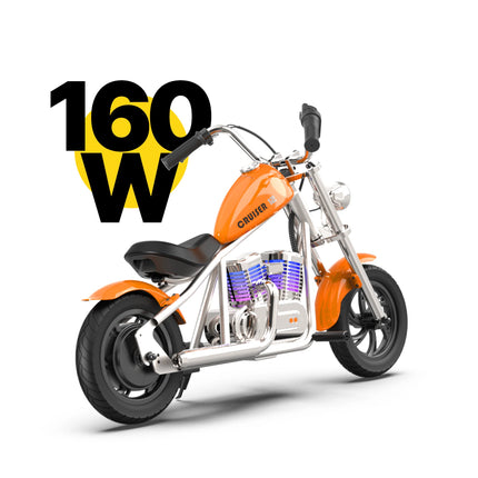 Xrider Kids Cruiser 12 Elektrische Kindermotor Chopper 12 Inch 160W - Geschikt vanaf 6 jaar - Met app voor bediening