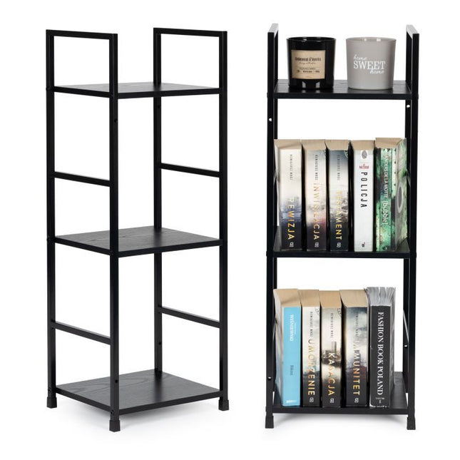 Modern Home industriële loft stijl boekenkast met 3 planken - 80 x 29 x 23,5 cm -  Bruin