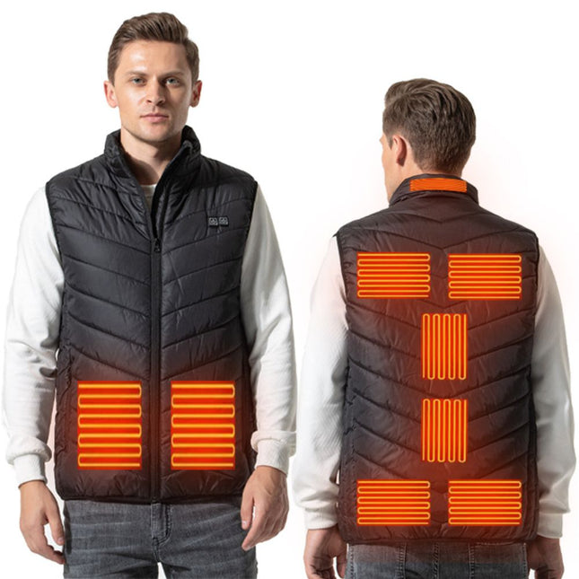 Manta Verwarmd Vest Met 9 Verwarmingszones Maat XXL - Elektrisch Vest Zwart Wintersport Outdoor - 35-60°C - MKG02