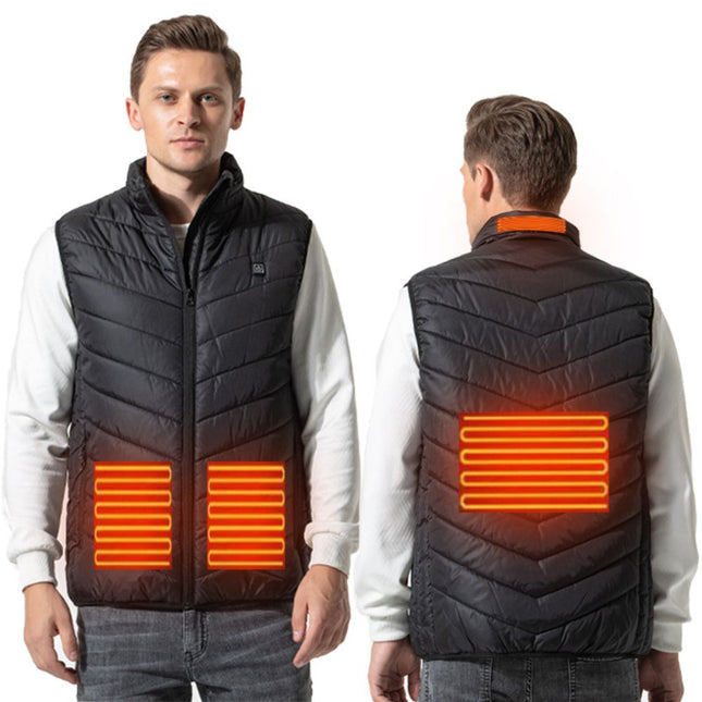 Manta Verwarmd Vest Met 4 Verwarmingszones Maat XXL - Elektrisch Vest Zwart Wintersport Outdoor - 35-60°C - MKG01