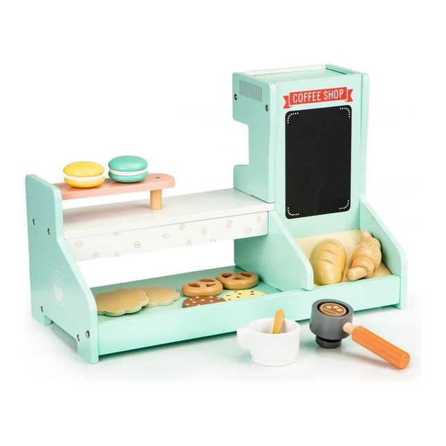 Ecotoys houten speelgoed koffie- & patisserie winkel 42,5 x 20 x 28 cm