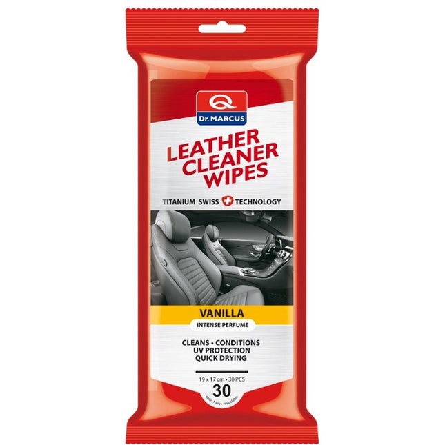 Dr. Marcus Titanium Line Matt leather cleaning Wipes - 30 stuks leer reinigingsdoekjes - Vanilla