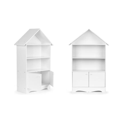 Ecotoys Boekenkast - Kinder boekenrek Opbergkast 96x34x14cm - Wit