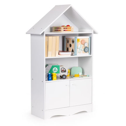 Ecotoys Boekenkast - Kinder boekenrek Opbergkast 96x34x14cm - Wit