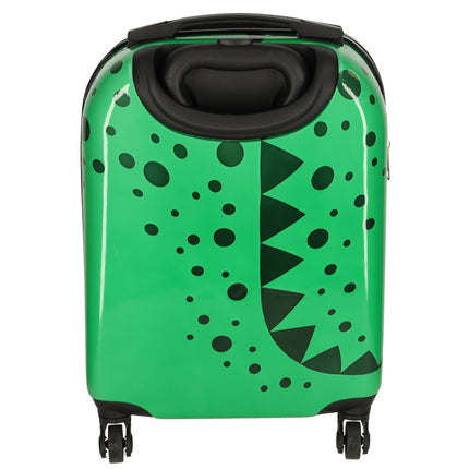 Ikonka lichtgewicht reis koffer voor kinderen - Trolley - Handbagage - Krokodil - 31 cm x 46 cm x 26 cm - Groen