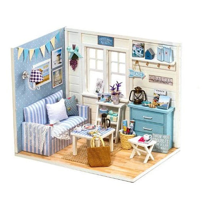 Ikonka DIY Modelbouw Woonkamer - Miniatuurhuisje Fresh Sunshine - Miniatuur Bouwpakket