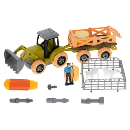 DIY speelgoed mini landbouwtractor set - Farm set