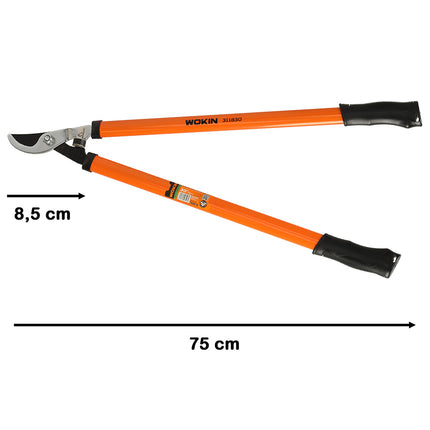 Wokin 311830 Takkenschaar Max Knipdiameter 42mm - Totale Lengte 75cm - Ergonomische Handgrepen - Oranje