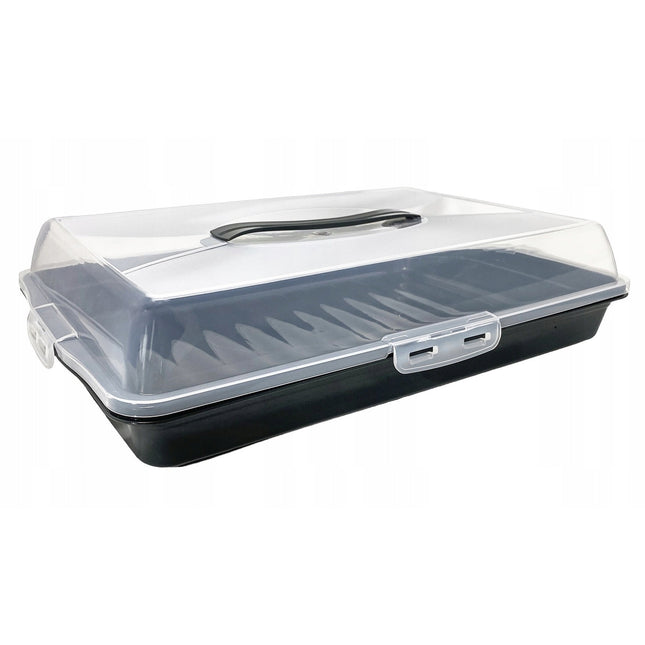 Lock & fresh rechthoekige taart en cake transport doos /bewaarbox 45cm assorti