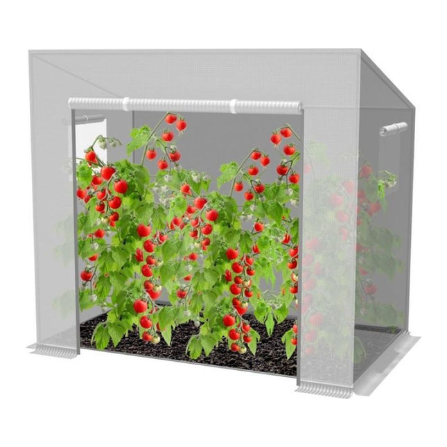 Garden Line Tuinkas voor Gewassen 200x77x168/146 cm Wit -  Foliekas Moestuin - Hobbykas - Kweekkas