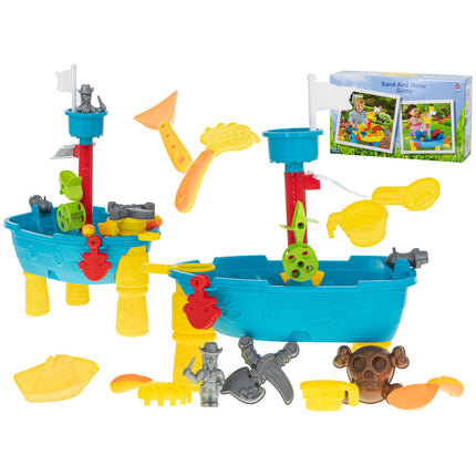 25-delige piratenschip zand of watertafel - Waterspeeltafel of zandbak met accessoires