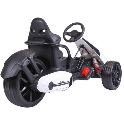 Elektrische go kart voor kinderen van 3 tot 5 jaar - Accu go-cart tot 35kg max 3-5km/h wit - 12V 2 x 45W