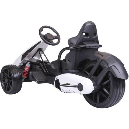 Elektrische go kart voor kinderen van 3 tot 5 jaar - Accu go-cart tot 35kg max 3-5km/h wit - 12V 2 x 45W