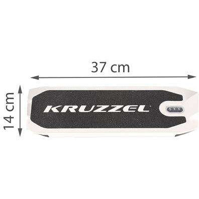 2de kansje Kruzzel hyperion step voor volwassenen met vering en schijfremmen tot 100kg - opvouwbaar - grote wielen - ideaal voor the last mile - wit