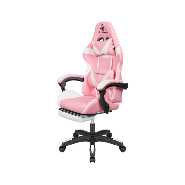 2de kansje Krüger&Matz GX-150 game stoel - gaming chair - gamingstoel - roze / wit