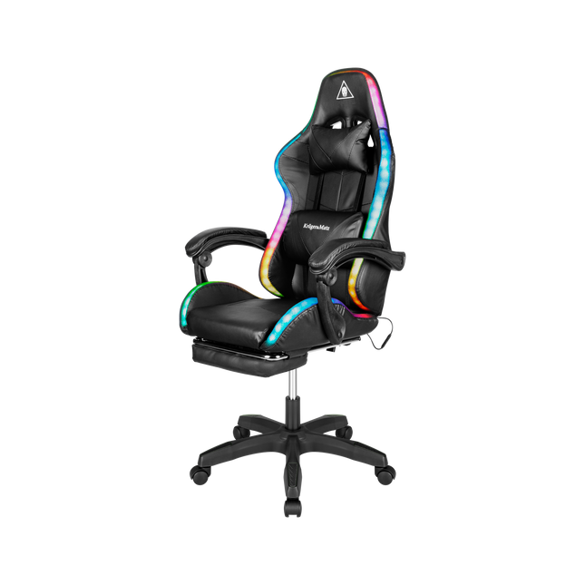 2de kansje Krüger&Matz GX-150 game stoel met LED verlichting - gaming chair - gamingstoel - RGB - zwart