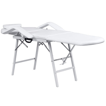 Costway Opvouwbare Cosmetische Behandelstoel 225 kg Draagvermogen Wit - Massagestoel Inclusief Draagtas - 182 x 77,5 x 68 cm