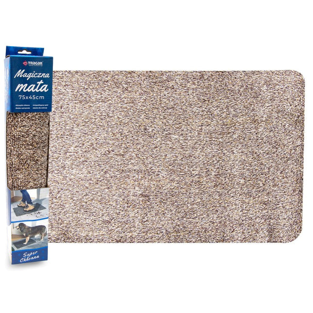 Magic mat extreem absorberende schoonloopmat met antislip 75 x 45 x 4 cm beige