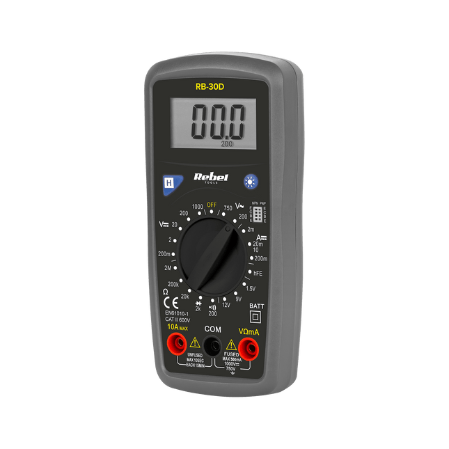 Rebel Tools RB-30D Universele meter / Inclusief meetsnoeren