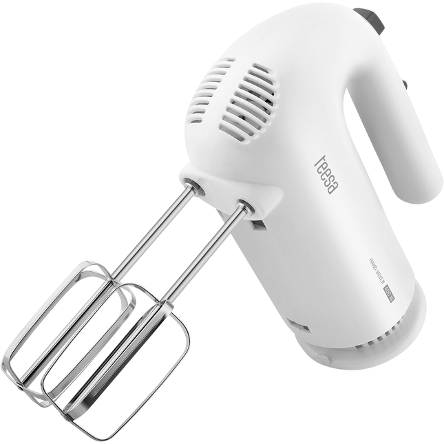 Teesa Handmixer 400 Watt inclusief deeghaken en garde wit TSA3536