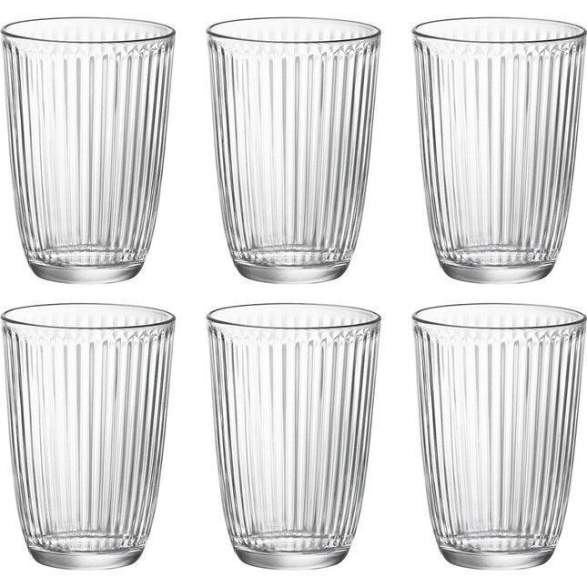 Bormioli Rocco Line serie longdrink glazen set van 6 390 ml