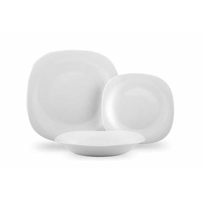 Bormioli Rocco Parma 18-delige servies set van opaal glas wit