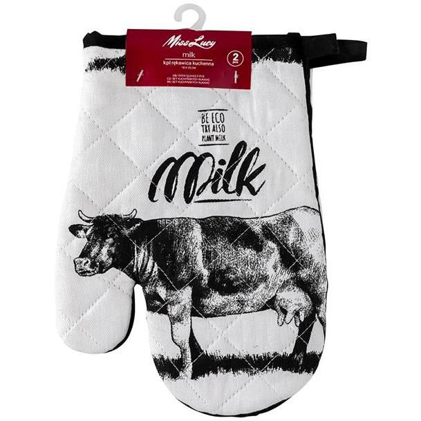 2de kansje Miss Lucy Milk ovenhandschoenen set van 2 stuks 18 x 25 cm