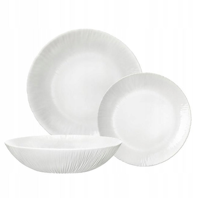 Bormioli Rocco Coconut 18-delige servies set van opaal glas wit