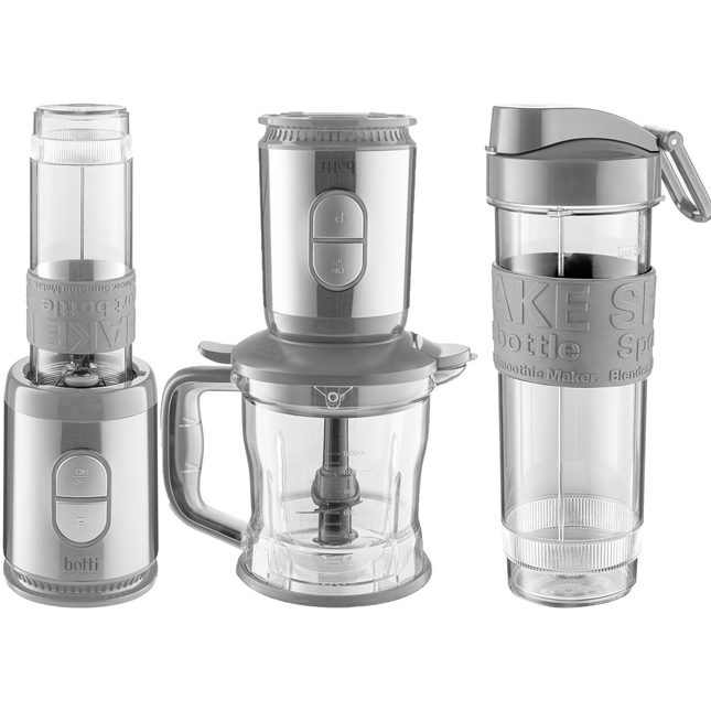 Botti Flavio 2 in 1 hakmolen en smoothie blender 500W grijs / zilver