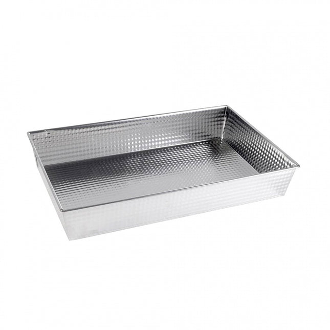 Inmet rechthoekige cake bakvorm 36 x 25 x 6 cm zilver