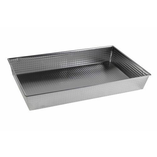 Inmet rechthoekige cake bakvorm 40 x 25 x 6 cm zilver