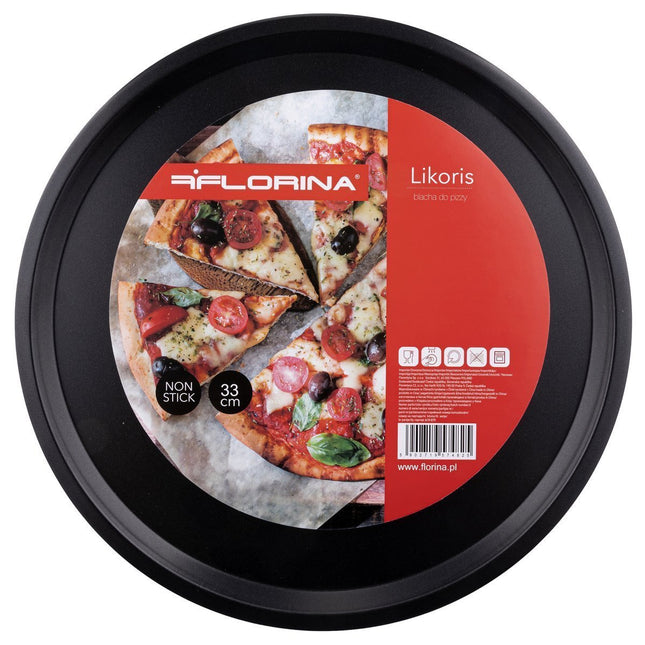 Florina Likoris pizzaplaat / pizza bakvorm Ø 33 x 1 cm zwart