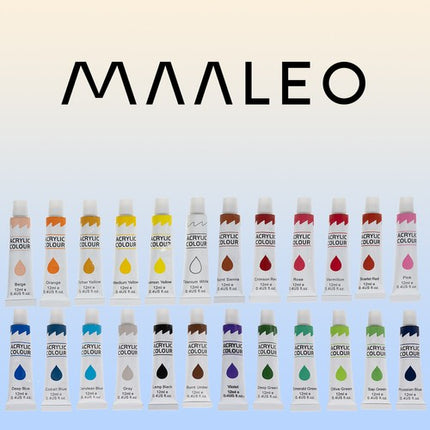 Maaleo 24 delige acrylverf set hobby schilderen