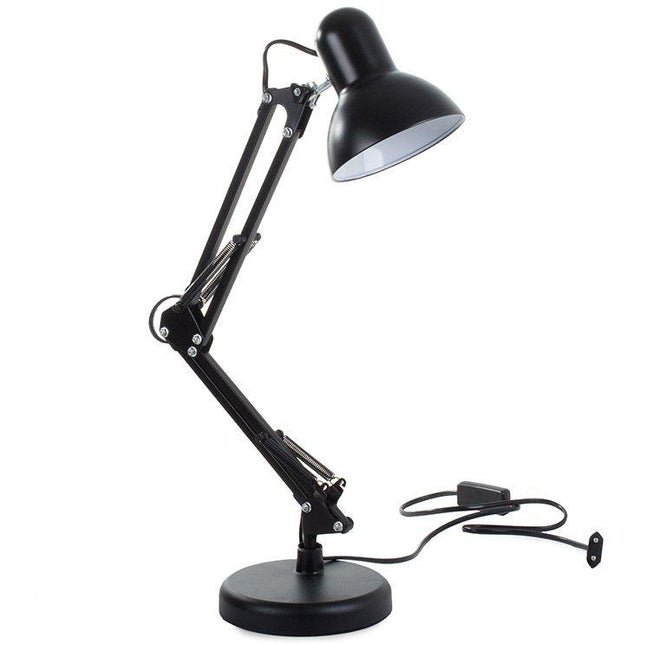 Klassieke bureaulamp retro verstelbaar 40W zwart