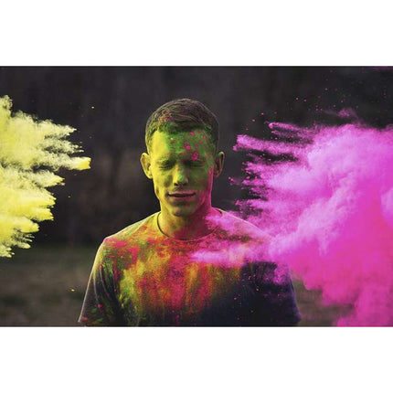 Holi cow 10 x 100 gr gekleurde holi poeder voor festivals en evenementen - Colour run powder