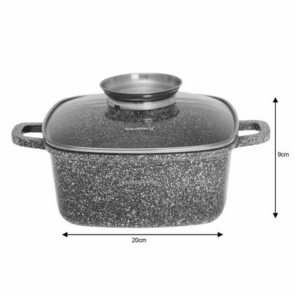 Klausberg 7528 braadpan of kookpan 20 cm 2,8 L met marmeren coating en aroma dop