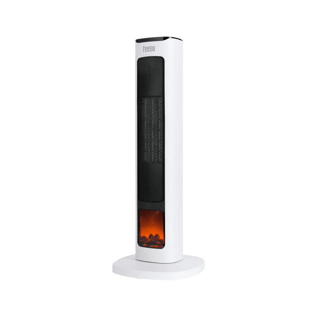 Teesa Keramische ventilatorkachel met openhaard imitatie inclusief afstandsbediening TSA 8052