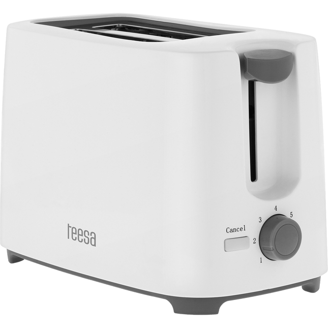 Teesa broodrooster voor 2 sneetjes brood 700 Watt wit TSA3301